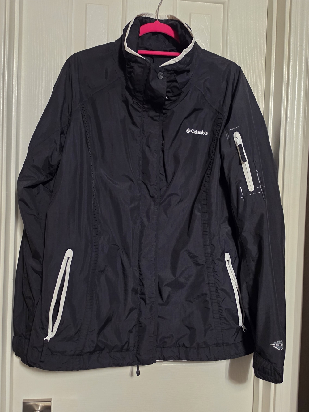 Columbia Black Women's Waterproof Utility Jacket with White Trim